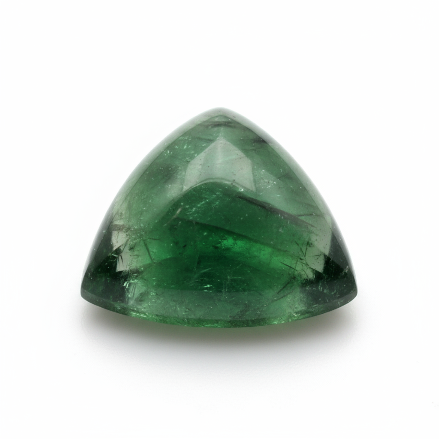 Green Tourmaline 10PC Tiny 4x4 MM Triangle Cabochon Green Pure semi Precious Precious Gemstone Hoofdafbeelding