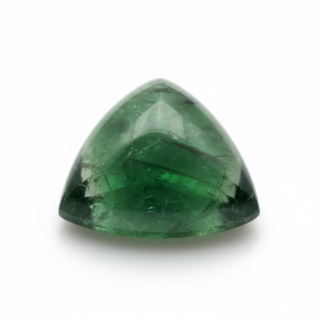 Green Tourmaline 10PC Tiny 4x4 MM Triangle Cabochon Green Pure semi Precious Precious Gemstone