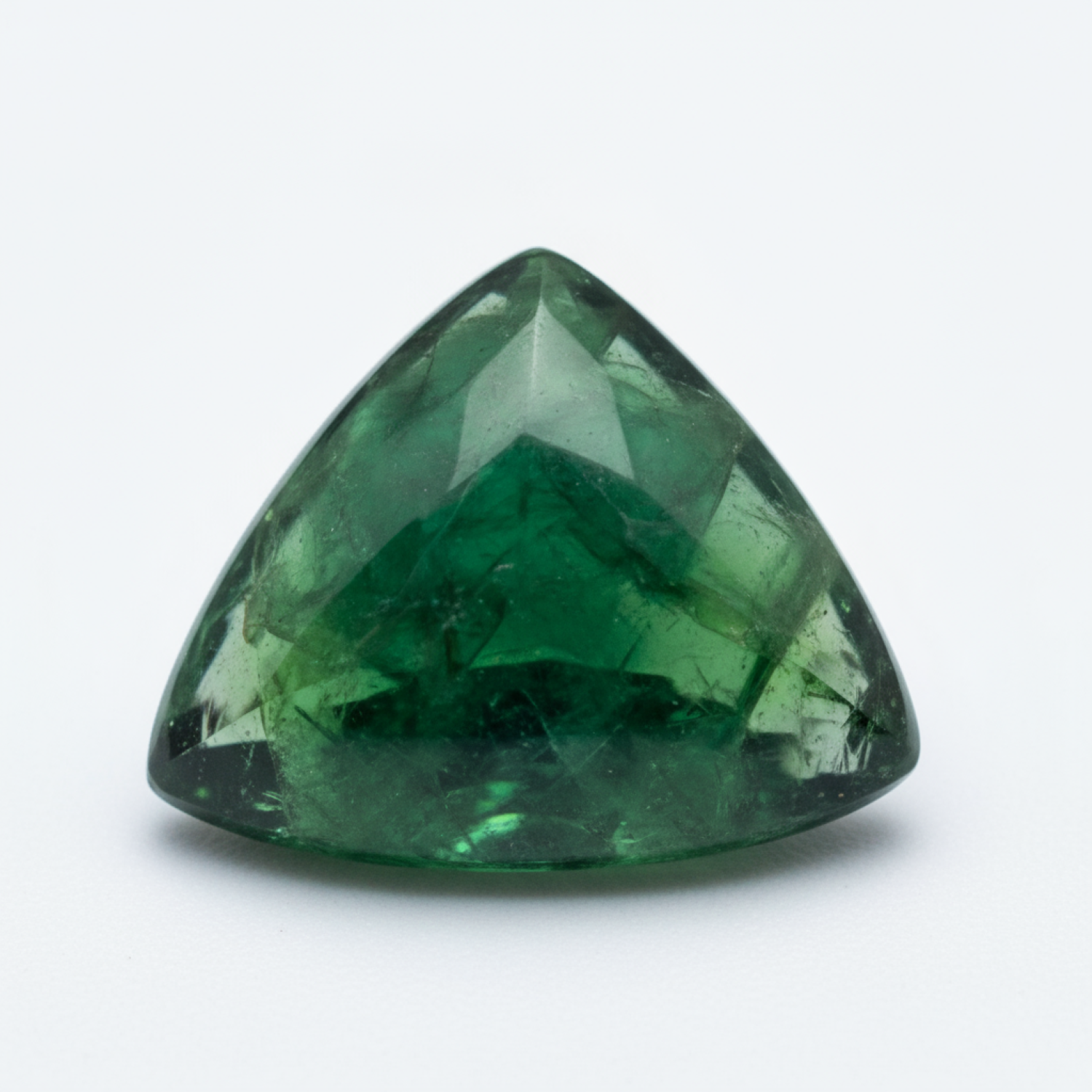 Green Tourmaline 10PC Tiny 4x4 MM Triangle Cabochon Green Pure semi Precious Precious Gemstone Secundaire afbeelding