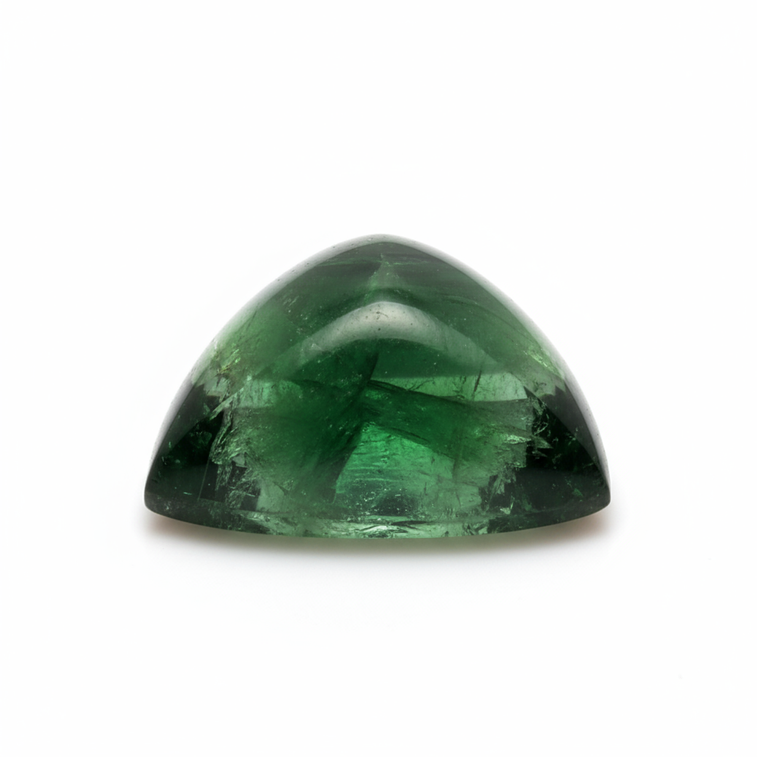 Green Tourmaline 10PC Tiny 5x5 MM Triangle Cabochon Green Fiery semi Precious Gems Hoofdafbeelding