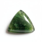 Green Tourmaline 1PC Tiny 6x6 MM Triangle Cabochon Green Brilliant semi Precious Loose Gems