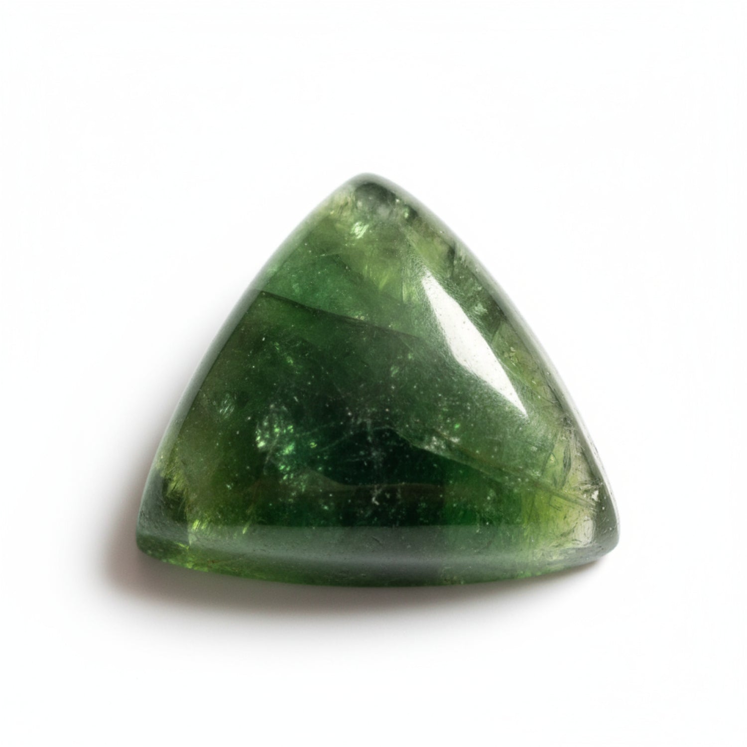 Green Tourmaline 1PC Tiny 6x6 MM Triangle Cabochon Green Brilliant semi Precious Loose Gems