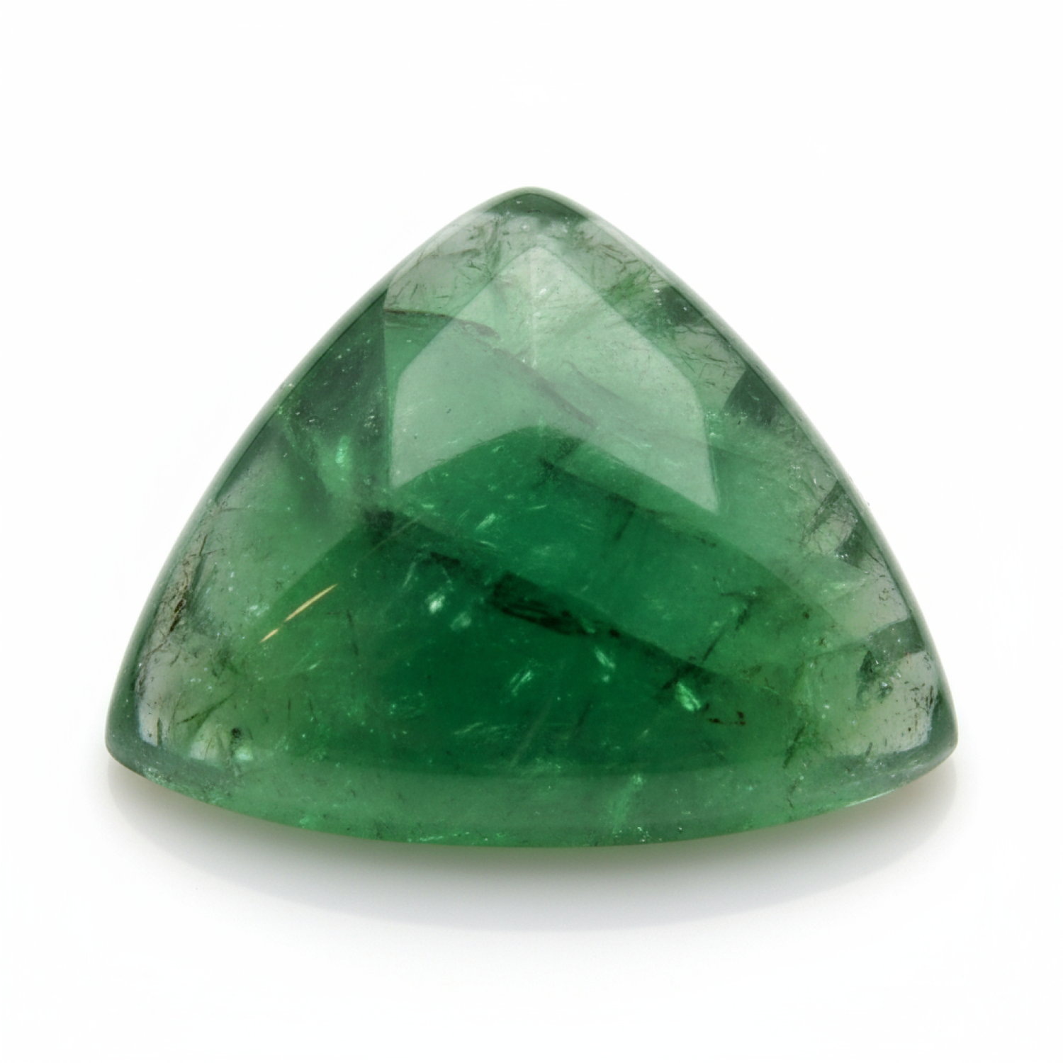 Green Tourmaline 1PC Tiny 6x6 MM Triangle Cabochon Green Brilliant semi Precious Loose Gems Secundaire afbeelding