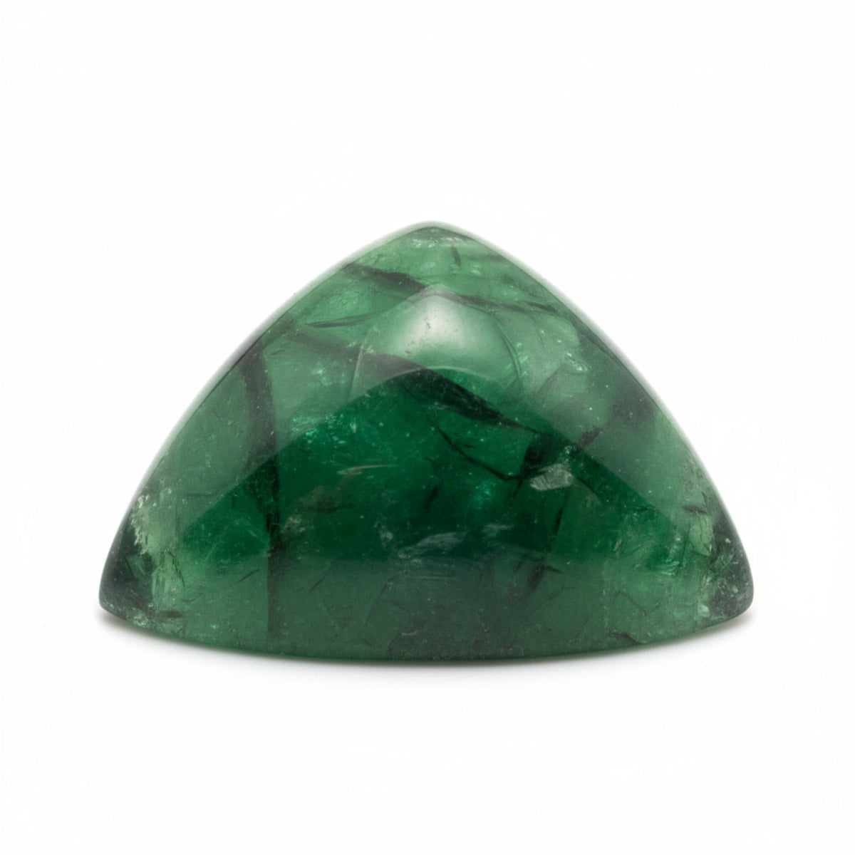 Green Tourmaline 1PC Small 7x7 MM Triangle Cabochon Green Sparkling semi Precious Loose Gemstone