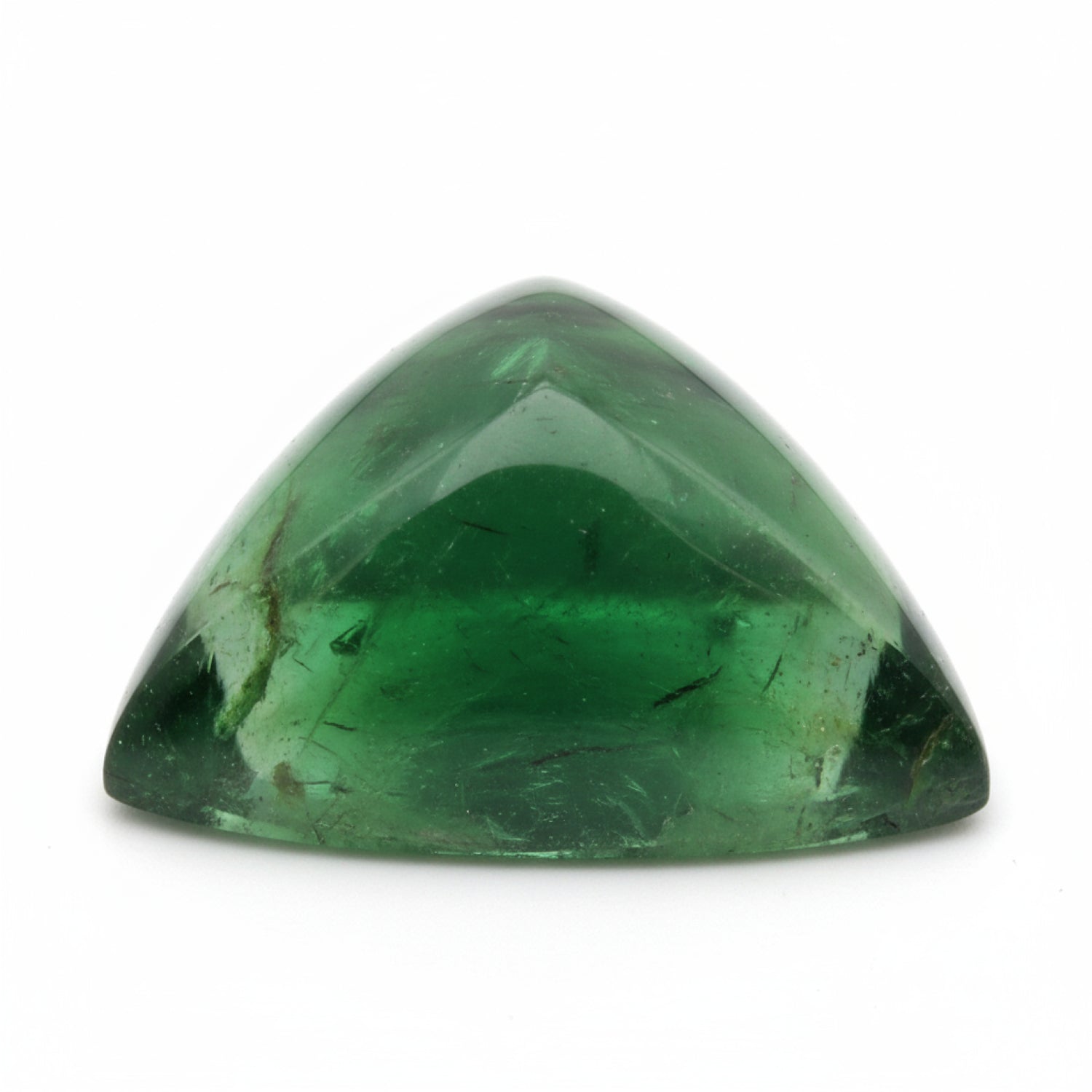 Green Tourmaline 1PC Medium 9x9 MM Triangle Cabochon Green Splendid semi Precious Semi Precious Gemstone