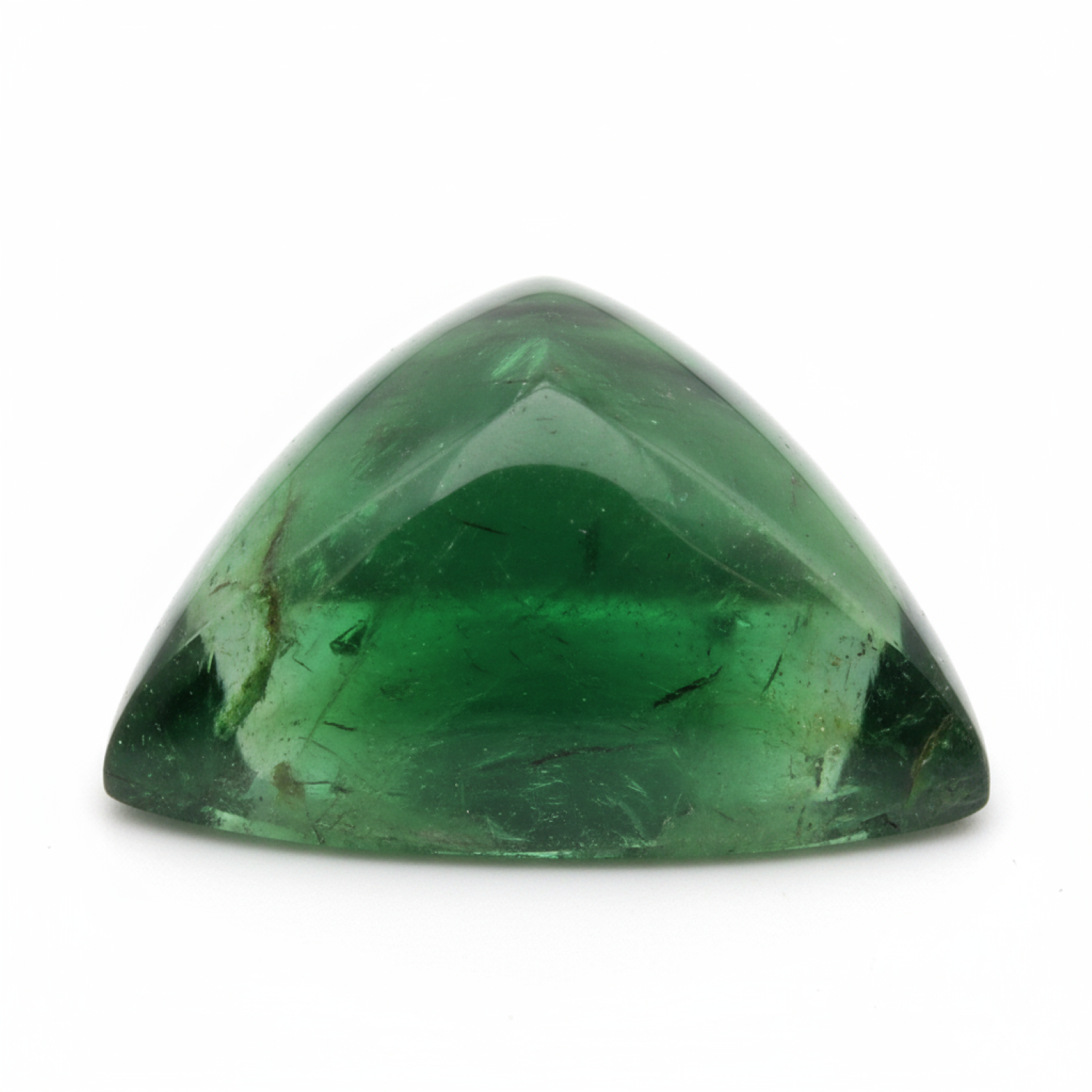 Green Tourmaline 1PC Medium 9x9 MM Triangle Cabochon Green Splendid semi Precious Semi Precious Gemstone Immagine secondaria del prodotto