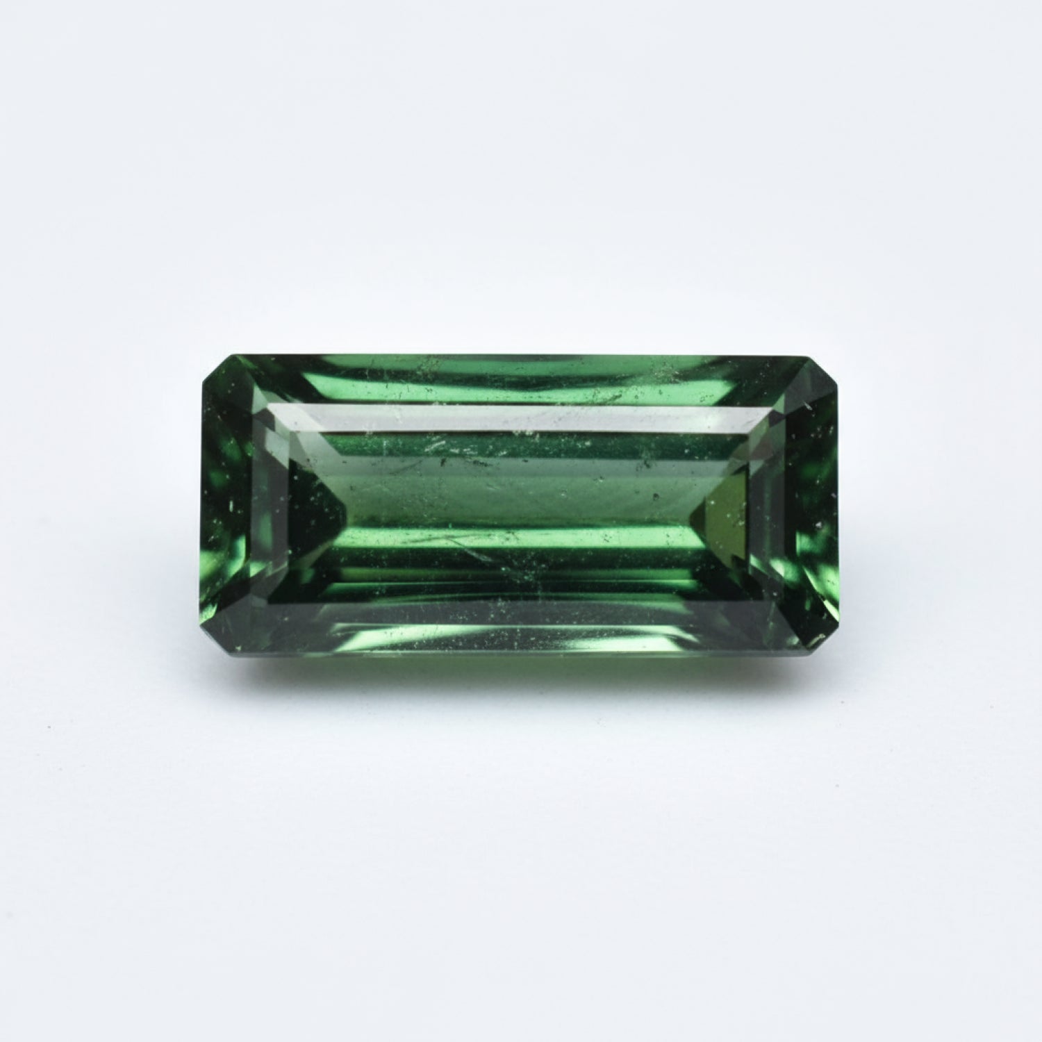 Green Tourmaline 10PC Tiny 2.5x5 MM Baguette Faceted Green Luster Semi Precious Loose Gems