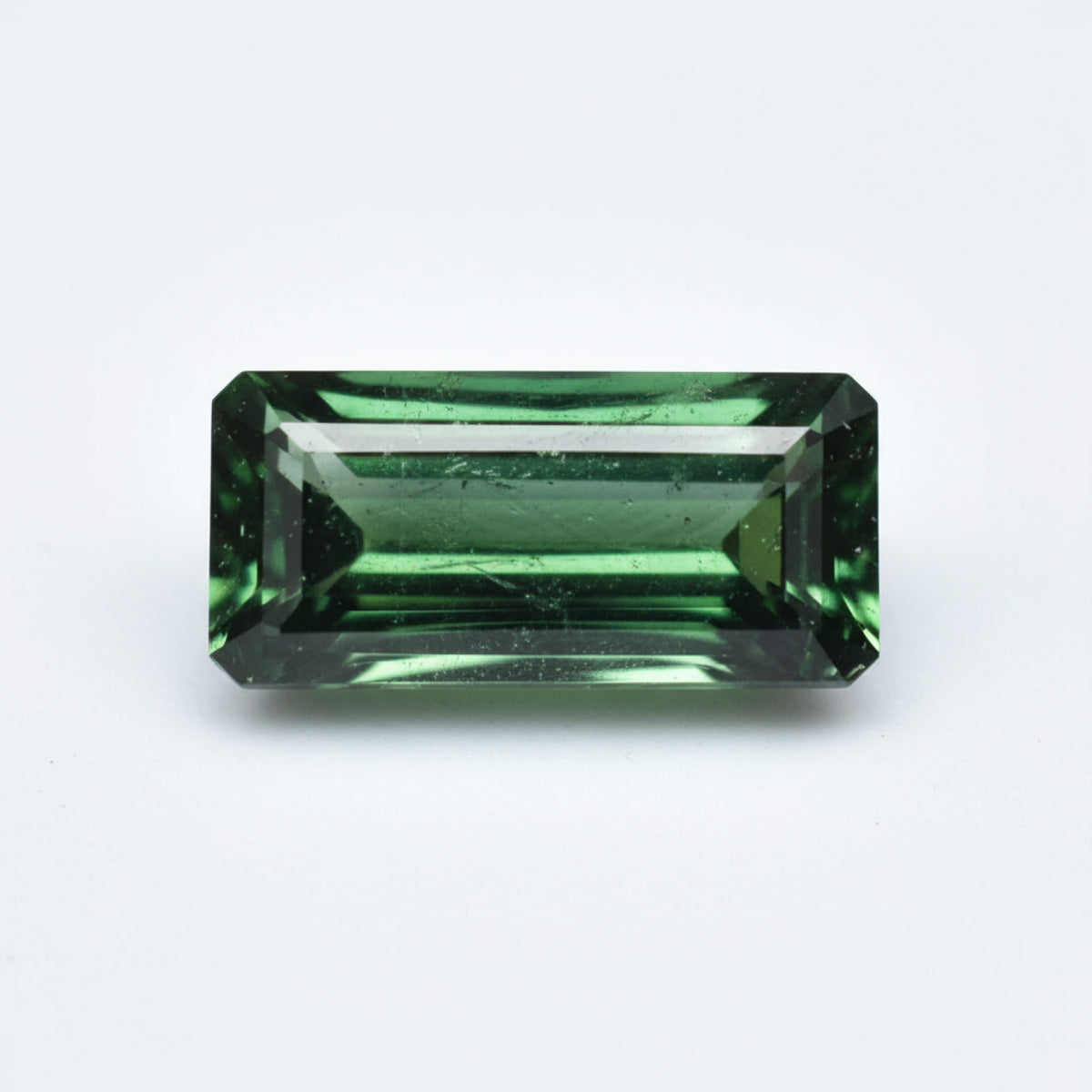 Green Tourmaline 10PC Tiny 2.5x5 MM Baguette Faceted Green Luster Semi Precious Loose Gems