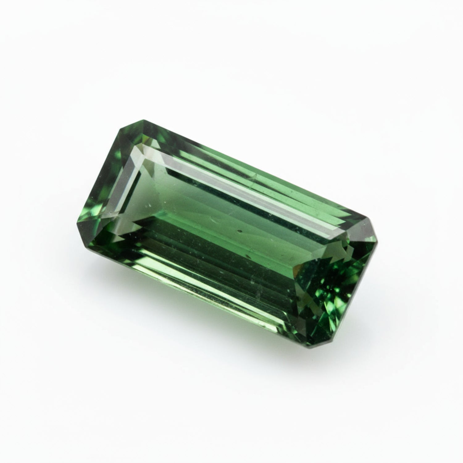 Green Tourmaline 10PC Tiny 2x4 MM Baguette Faceted Green Splendid Semi Precious Gems