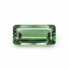Green Tourmaline 1PC Medium 7x14 MM Baguette Faceted Green Natural Semi Precious Loose Gemstone