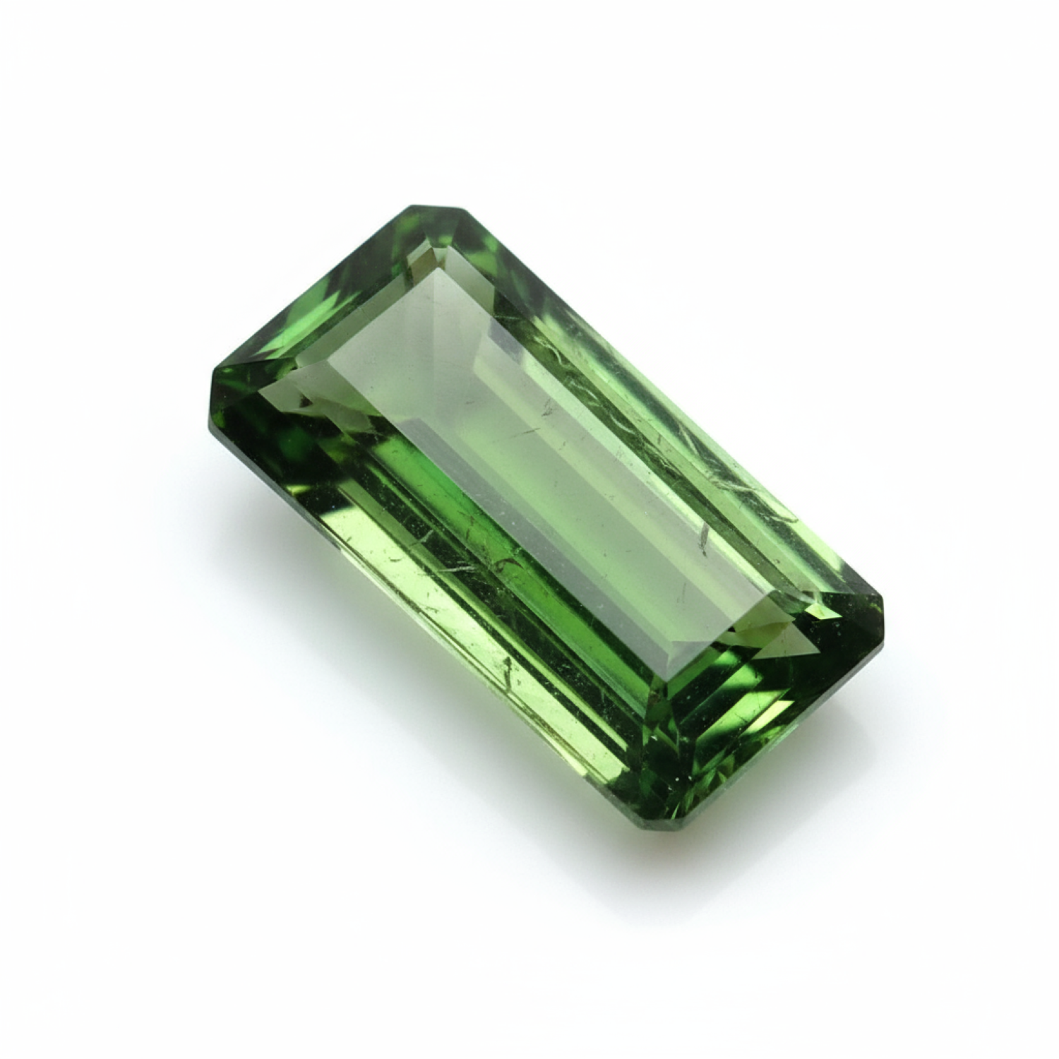 Green Tourmaline 1PC Large 8x16 MM Baguette Faceted Green Genuine Semi Precious Loose Gemstones Secundaire afbeelding