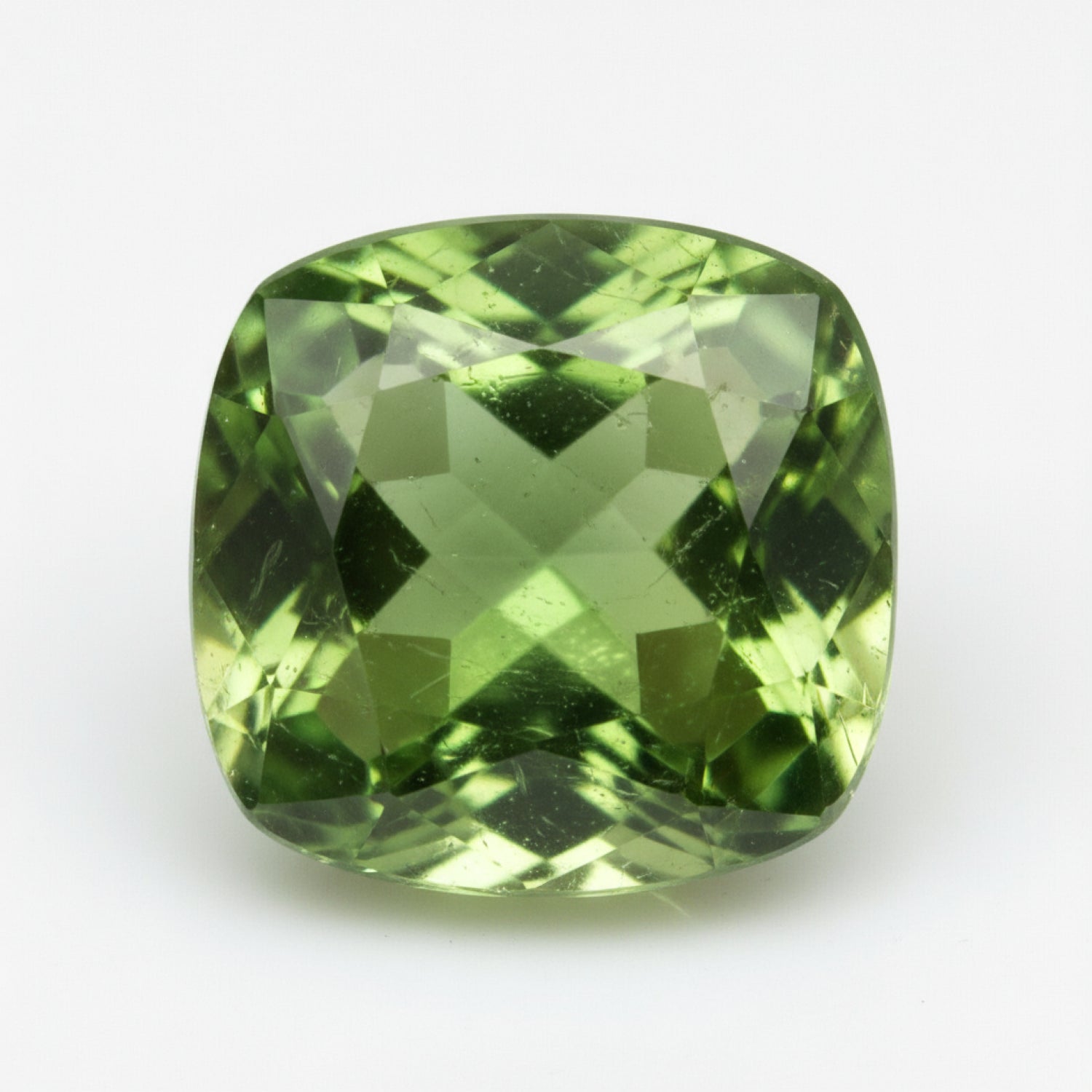 Green Tourmaline 1PC Large 12x12 MM Cushion Faceted Green High-Quality Semi Precious Loose Gems