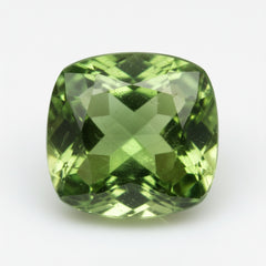 Green Tourmaline 1PC Large 12x12 MM Cushion Faceted Green High-Quality Semi Precious Loose Gems