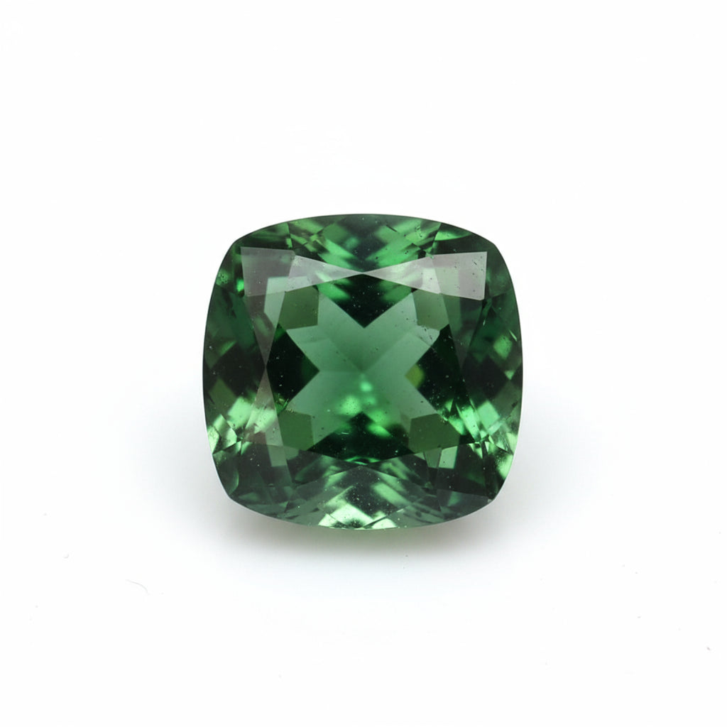 Green Tourmaline 10PC Tiny 3x3 MM Cushion Faceted Green Fiery Semi Precious Gems