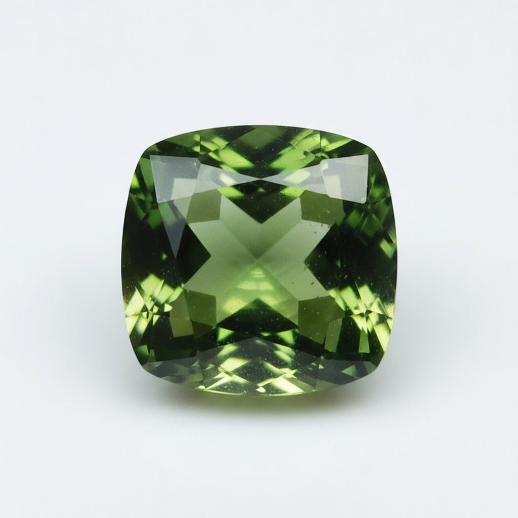 Green Tourmaline 10PC Tiny 4x4 MM Cushion Faceted Green Brilliant Semi Precious Loose Gems