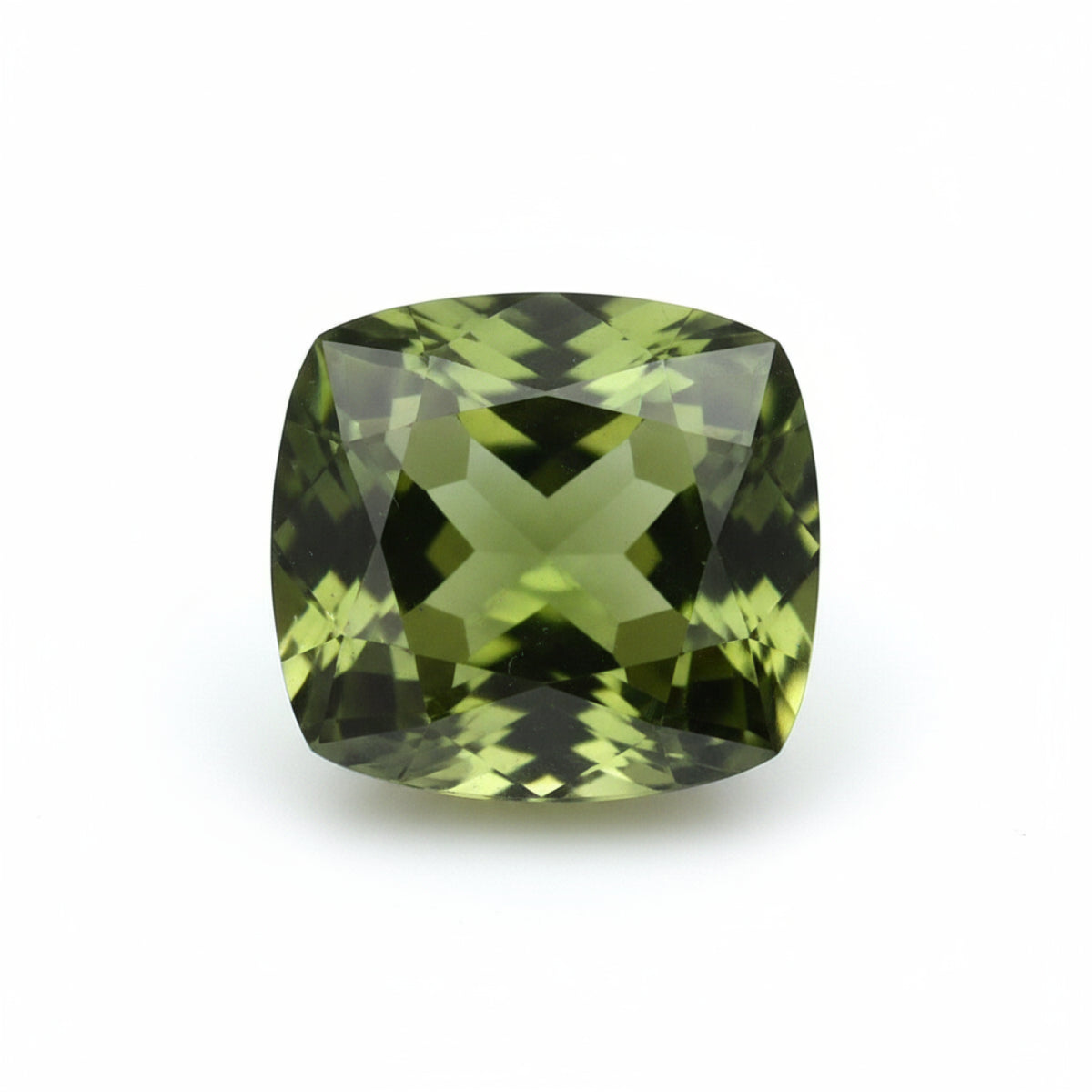 Green Tourmaline 1PC Tiny 5x5 MM Cushion Faceted Green Sparkling Semi Precious Loose Gemstone
