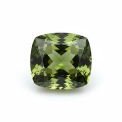 Green Tourmaline 1PC Tiny 5x5 MM Cushion Faceted Green Sparkling Semi Precious Loose Gemstone