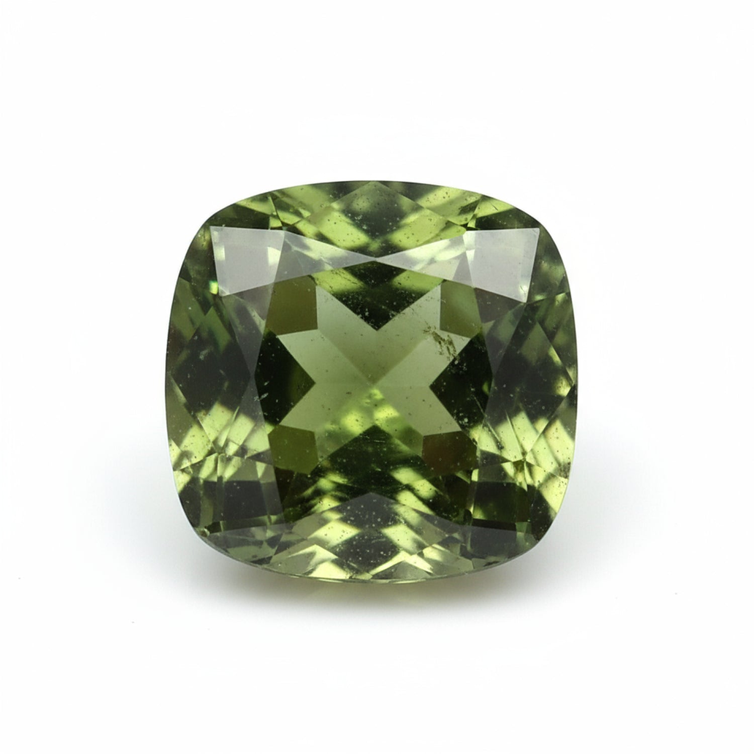 Green Tourmaline 1PC Tiny 6x6 MM Cushion Faceted Green Polished Semi Precious Loose Gemstones