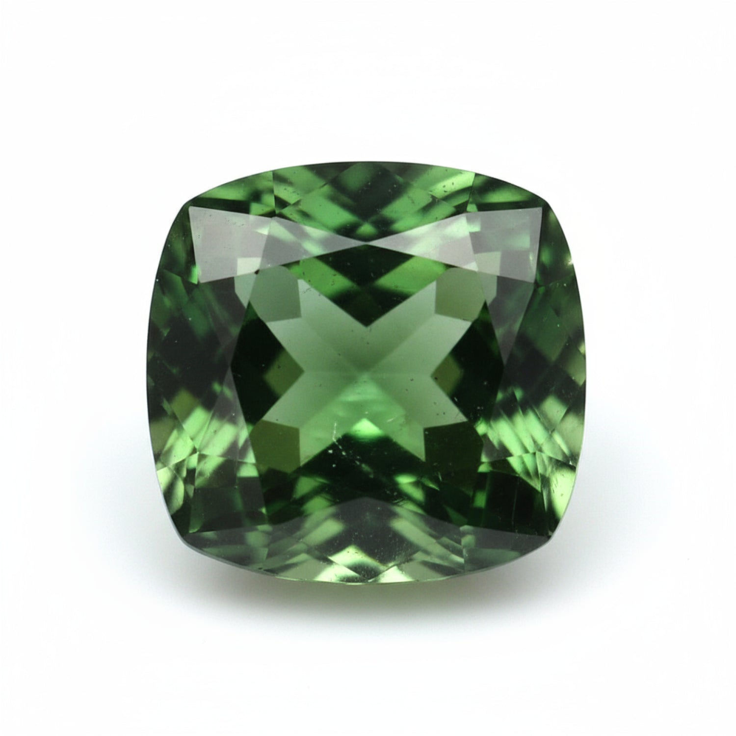 Green Tourmaline 1PC Small 7x7 MM Cushion Faceted Green Splendid Semi Precious Gems
