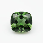 Green Tourmaline 1PC Medium 9x9 MM Cushion Faceted Green Lustrous Semi Precious Loose Gemstone