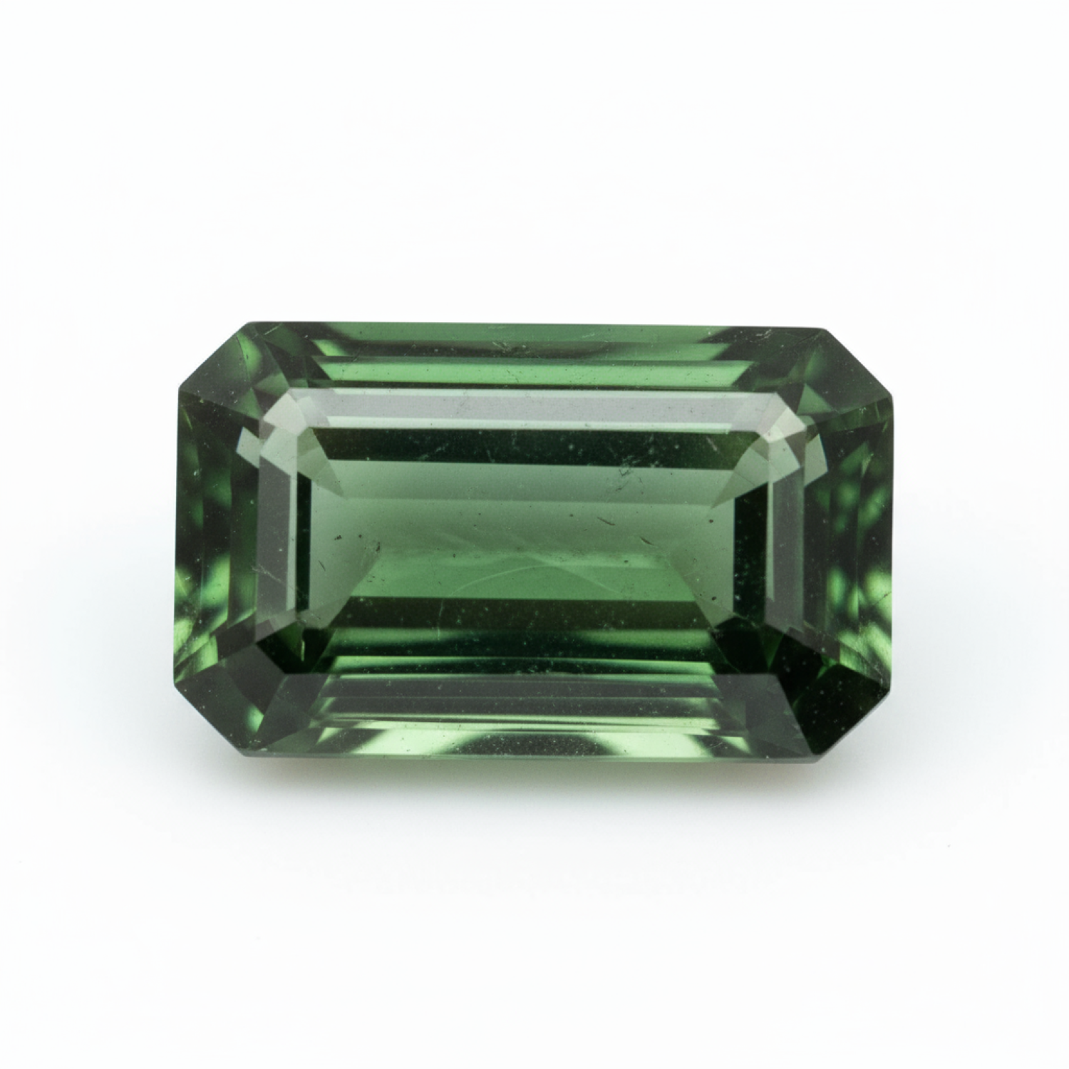 Green Tourmaline 1PC Large 10x14 MM Emerald Faceted Green Luster Semi Precious Loose Gemstones Immagine principale del prodotto