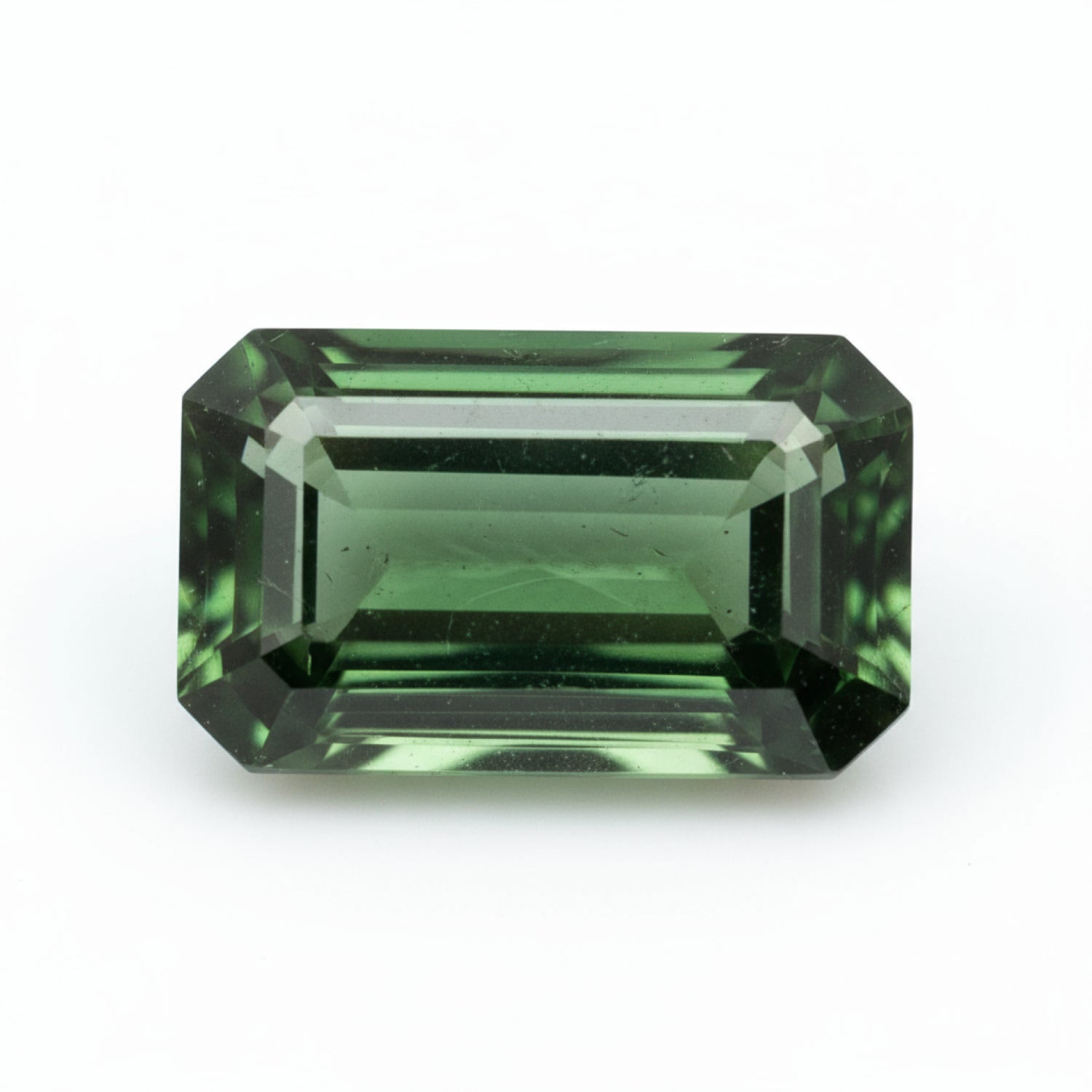 Green Tourmaline 1PC Large 10x14 MM Emerald Faceted Green Luster Semi Precious Loose Gemstones