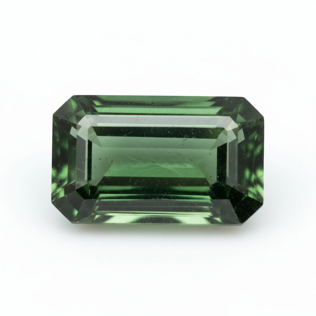 Green Tourmaline 1PC Large 10x14 MM Emerald Faceted Green Luster Semi Precious Loose Gemstones