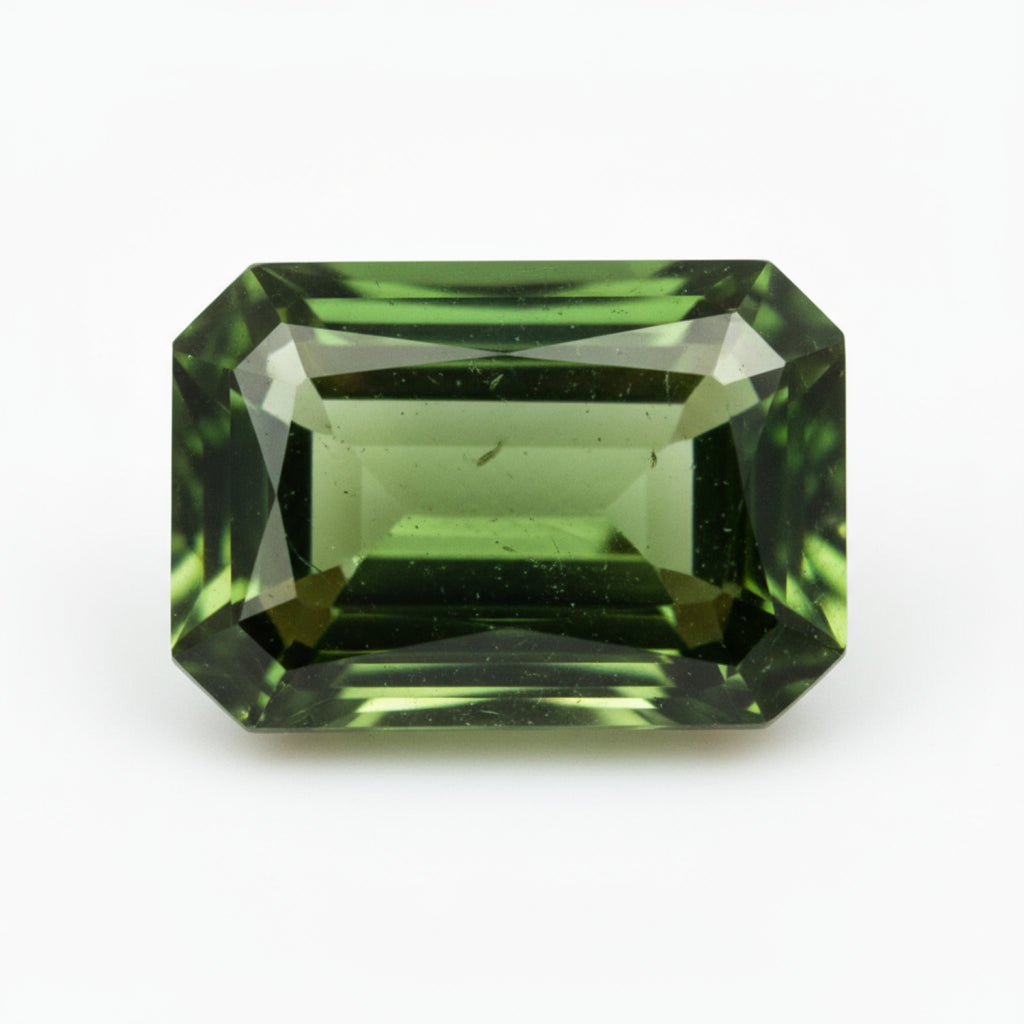 Green Tourmaline 1PC Chunky 15x20 MM Emerald Faceted Green Fine Semi Precious Loose Gemstone