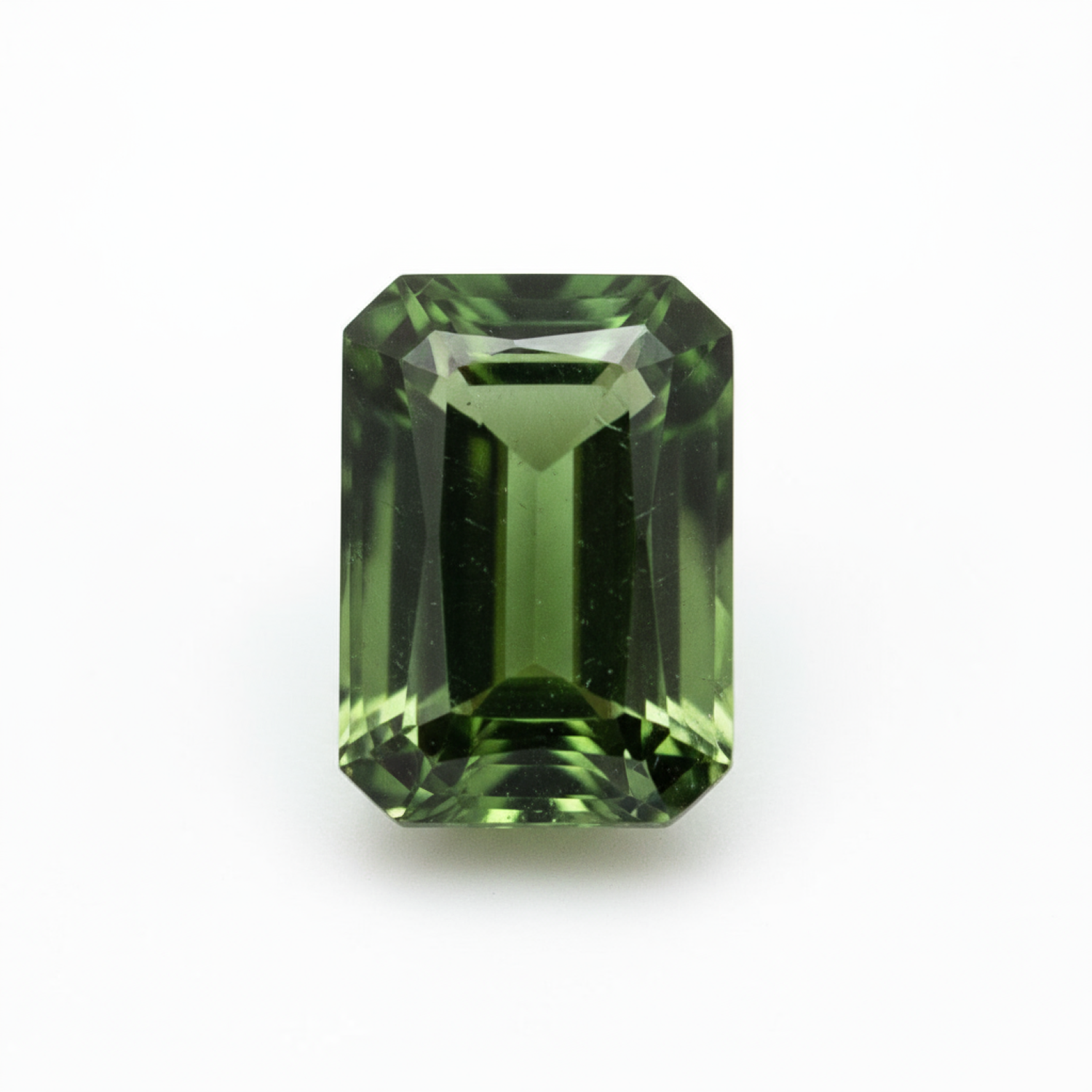 Green Tourmaline 1PC Tiny 5x7 MM Emerald Faceted Green Natural Semi Precious Loose Gemstone Huvudsaklig produktbild