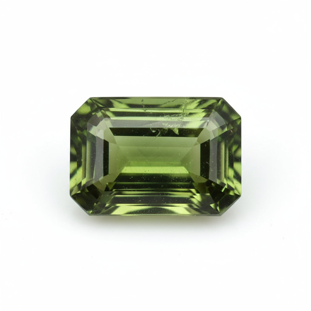 Green Tourmaline 1PC Small 7x9 MM Emerald Faceted Green Pure Semi Precious Loose Gems