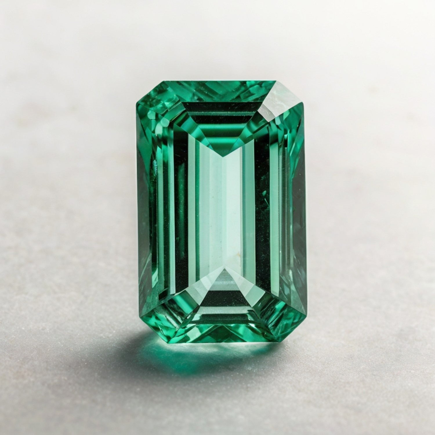 Grüner Turmalin, 1 Stück, groß, 9 x 11 mm, Smaragd, facettiert, grün, funkelnd, Halbedelsteine Hauptbild