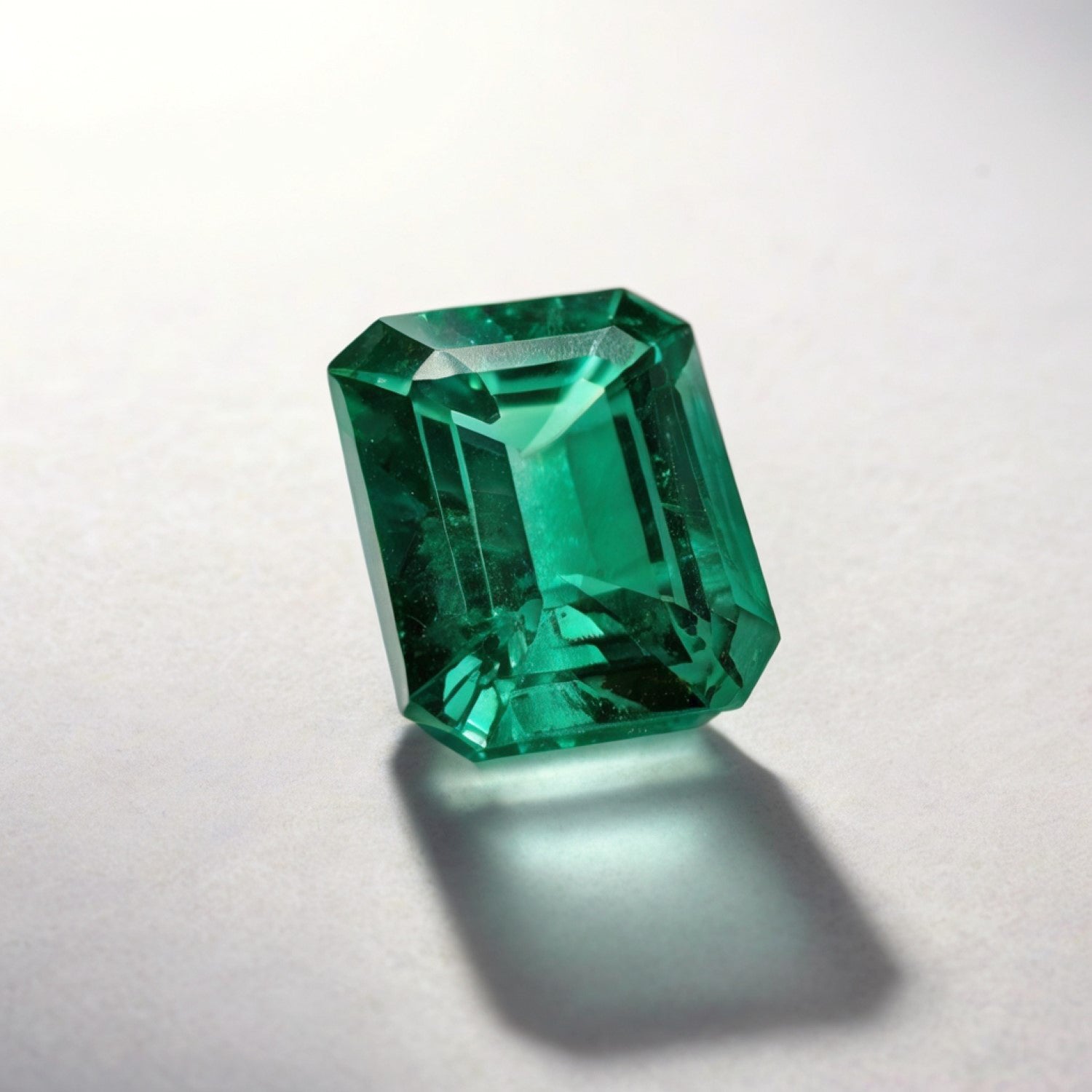 Grüner Turmalin, 1 Stück, groß, 9 x 11 mm, Smaragd, facettiert, grün, funkelnd, Halbedelsteine Zweitbild