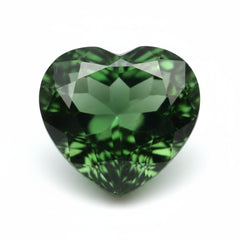 Green Tourmaline 1PC Large 11x11 MM Heart Faceted Green Fine Semi Precious Gems
