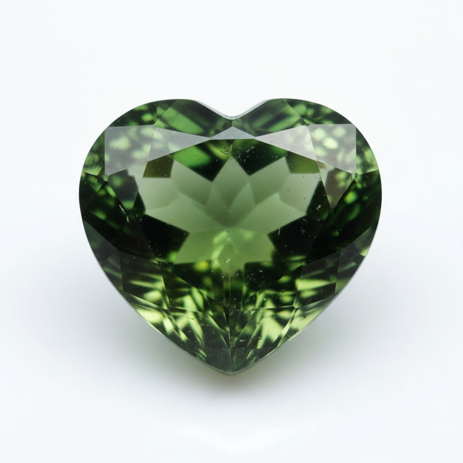 Green Tourmaline 1PC Large 11x11 MM Heart Faceted Green Fine Semi Precious Gems