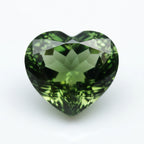 Green Tourmaline 1PC Large 11x11 MM Heart Faceted Green Fine Semi Precious Gems