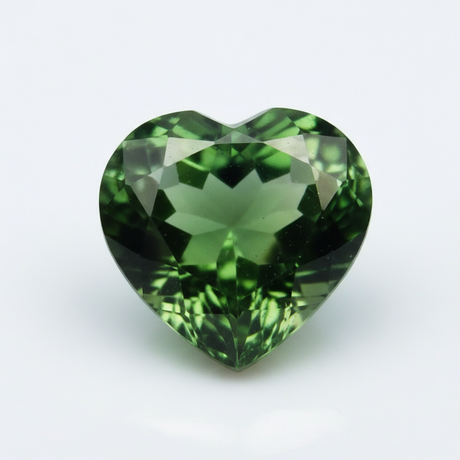Green Tourmaline 1PC Chunky 13x13 MM Heart Faceted Green Natural Semi Precious Loose Gemstone Главное изображение товара