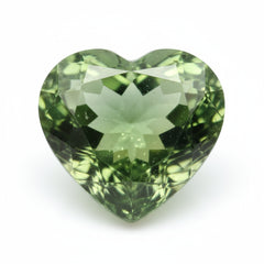Green Tourmaline 1PC Chunky 13x13 MM Heart Faceted Green Natural Semi Precious Loose Gemstone