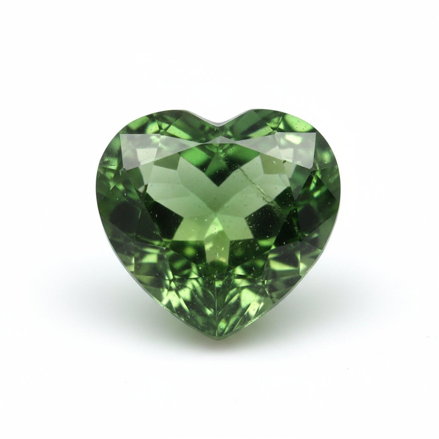 Green Tourmaline 10PC Tiny 4x4 MM Heart Faceted Green Brilliant Semi Precious Loose Gems