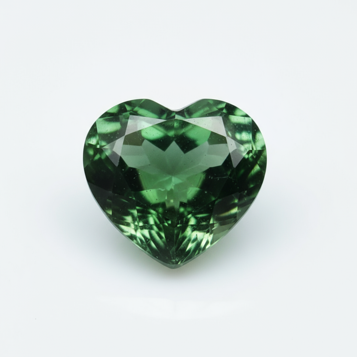 Green Tourmaline 1PC Tiny 5x5 MM Heart Faceted Green Sparkling Semi Precious Loose Gemstone Hoofdafbeelding