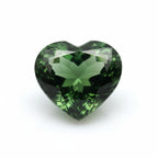 Green Tourmaline 1PC Tiny 6x6 MM Heart Faceted Green Polished Semi Precious Loose Gemstones