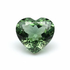 Green Tourmaline 1PC Tiny 6x6 MM Heart Faceted Green Polished Semi Precious Loose Gemstones