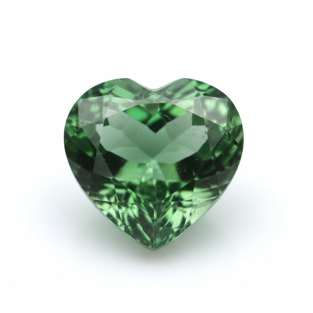 Green Tourmaline 1PC Small 7x7 MM Heart Faceted Green Splendid Semi Precious Gems