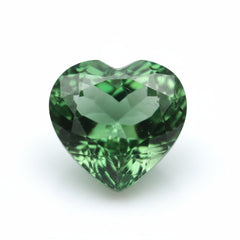 Green Tourmaline 1PC Small 8x8 MM Heart Faceted Green Luster Semi Precious Loose Gems