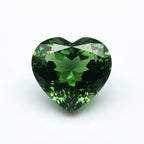 Green Tourmaline 1PC Medium 9x9 MM Heart Faceted Green Lustrous Semi Precious Loose Gemstone