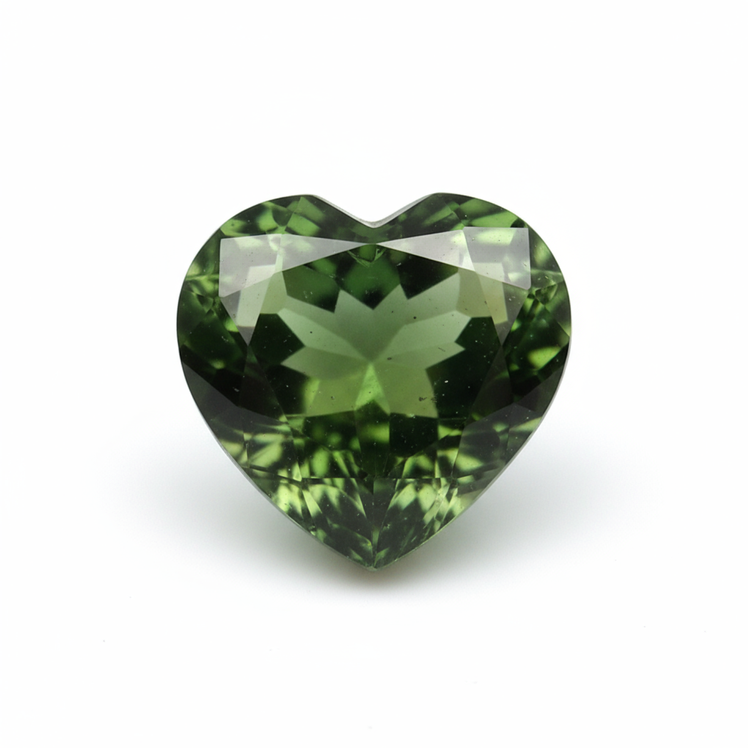 Green Tourmaline 1PC Medium 9x9 MM Heart Faceted Green Lustrous Semi Precious Loose Gemstone Secundaire afbeelding