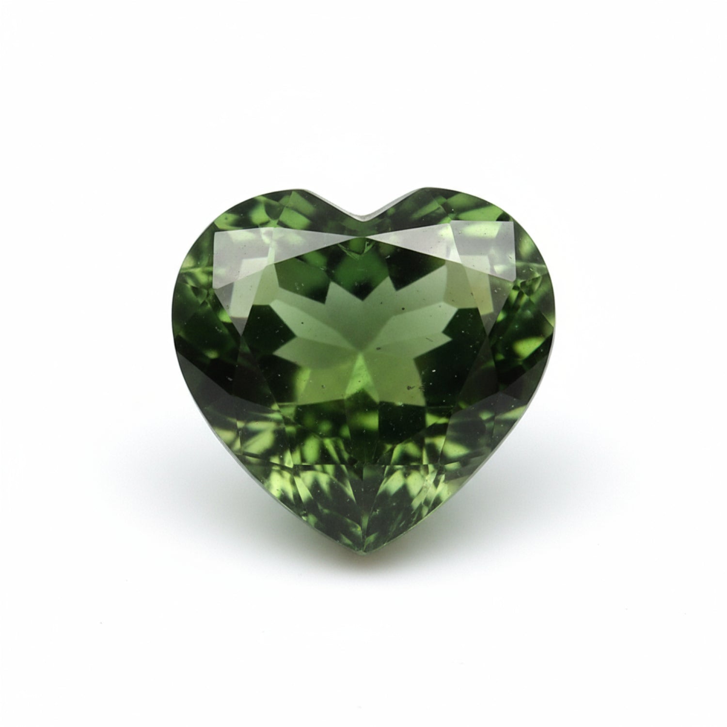 Green Tourmaline 1PC Medium 9x9 MM Heart Faceted Green Lustrous Semi Precious Loose Gemstone