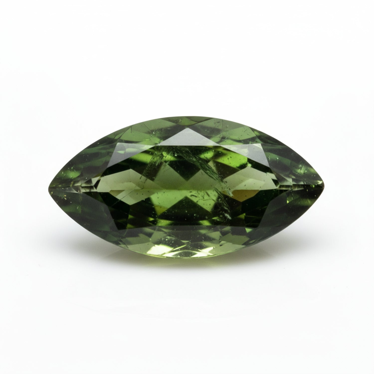 Green Tourmaline 1PC Chunky 10x20 MM Marquise Faceted Green Lustrous Semi Precious Loose Gemstone