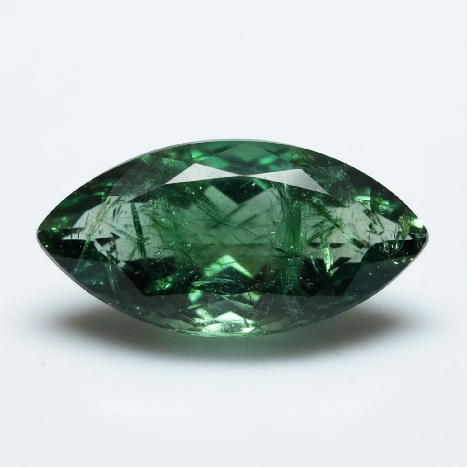 Green Tourmaline 1PC Chunky 10x20 MM Marquise Faceted Green Lustrous Semi Precious Loose Gemstone