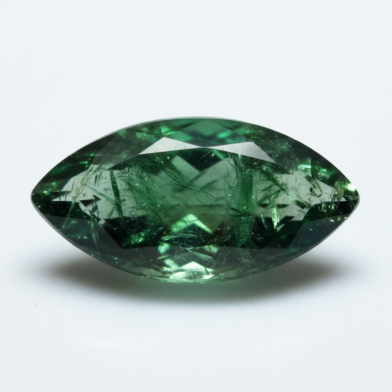 Green Tourmaline 1PC Chunky 10x20 MM Marquise Faceted Green Lustrous Semi Precious Loose Gemstone Immagine secondaria del prodotto