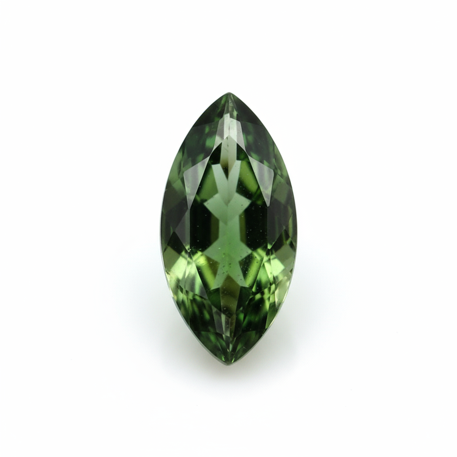 Green Tourmaline 1PC Tiny 4x8 MM Marquise Faceted Green Brilliant Semi Precious Loose Gems メイン画像